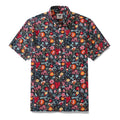 Men's Hawaiian Shirt 1960s Vintage Flower Garden Print Cotton Button-down Short Sleeve Aloha Shirt
