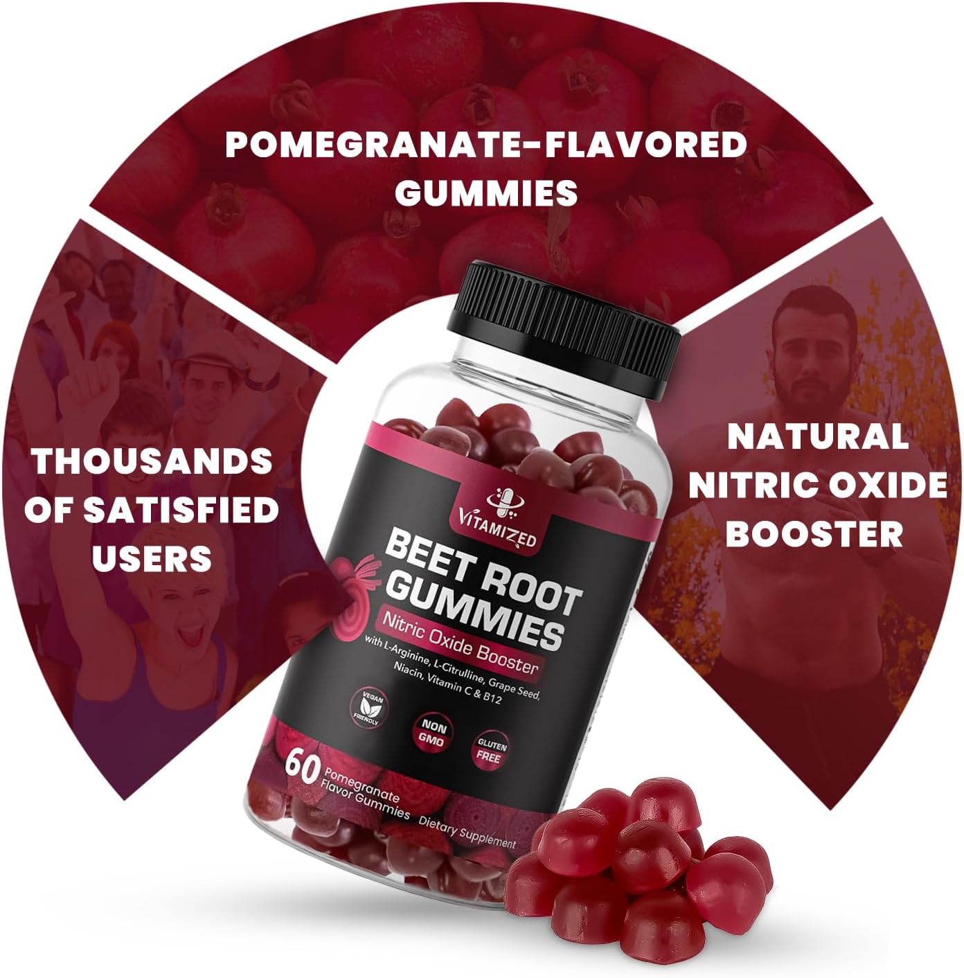 VITAMIZED Beetroot Gummies - Nitric Oxide Supplement