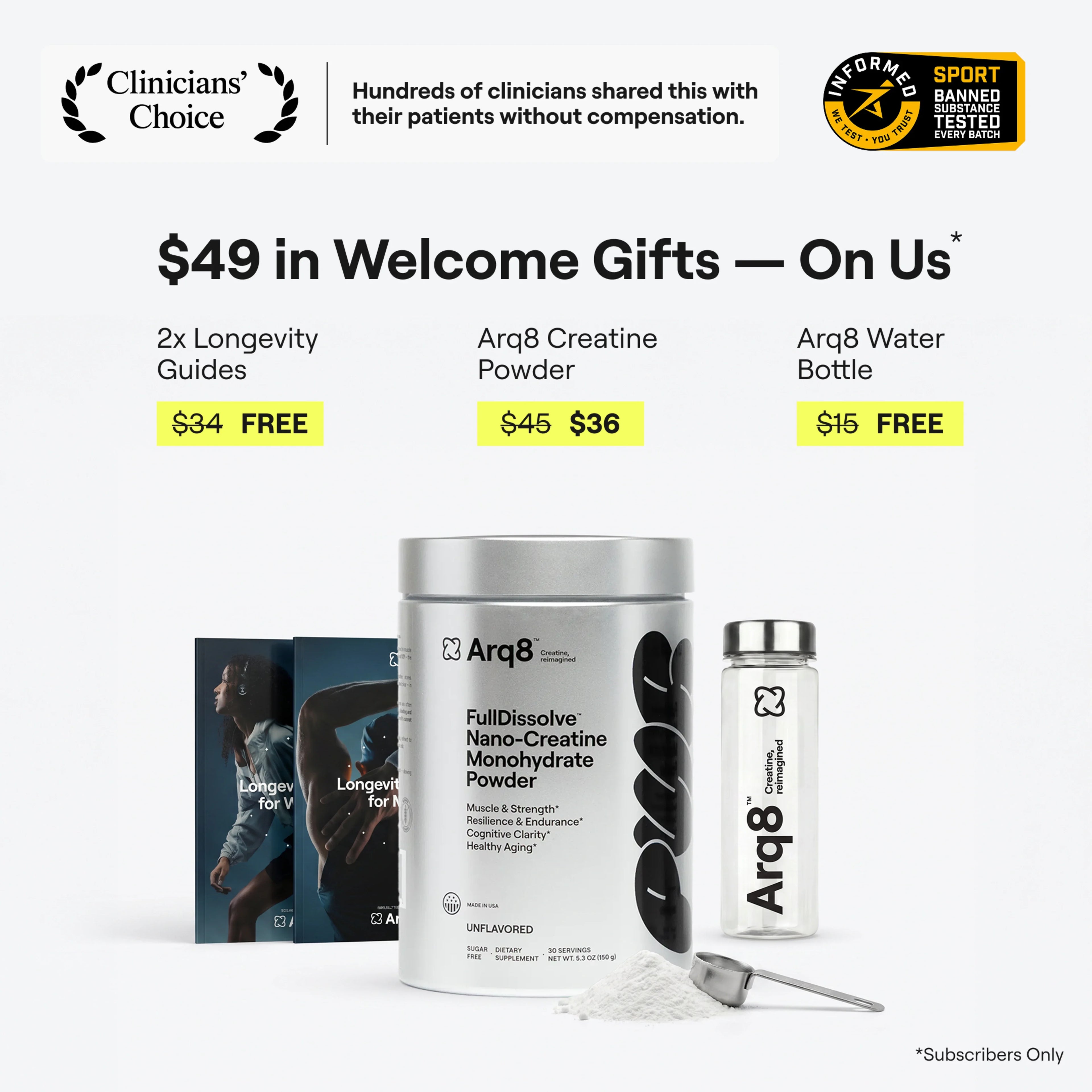 Arq8™ Creatine Monohydrate Powder